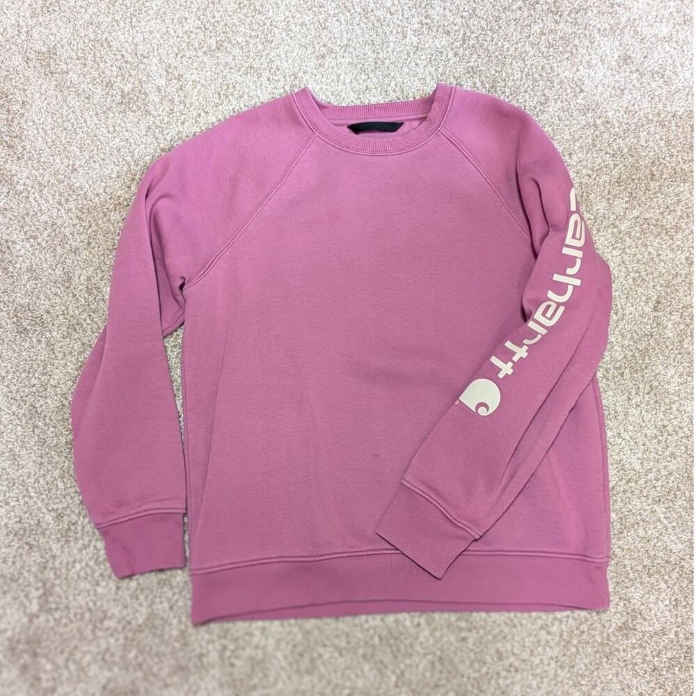 Carhartt Heavyweight Pink Sweatshirt Women's Large Relaxed Fit